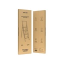 Green Lion 4-Step Foldable Ladder 150kg Capacity Compact Design Wide Pedals Anti-Slip Surface - Black |GNFLLADR150BK|