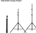 Height Adjustable Tripod Stand Ultra Sturdy Aluminum Stand for Mobiles Lights and Projectors Foldable & Portable