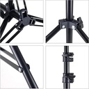 Height Adjustable Tripod Stand Ultra Sturdy Aluminum Stand for Mobiles Lights and Projectors Foldable & Portable