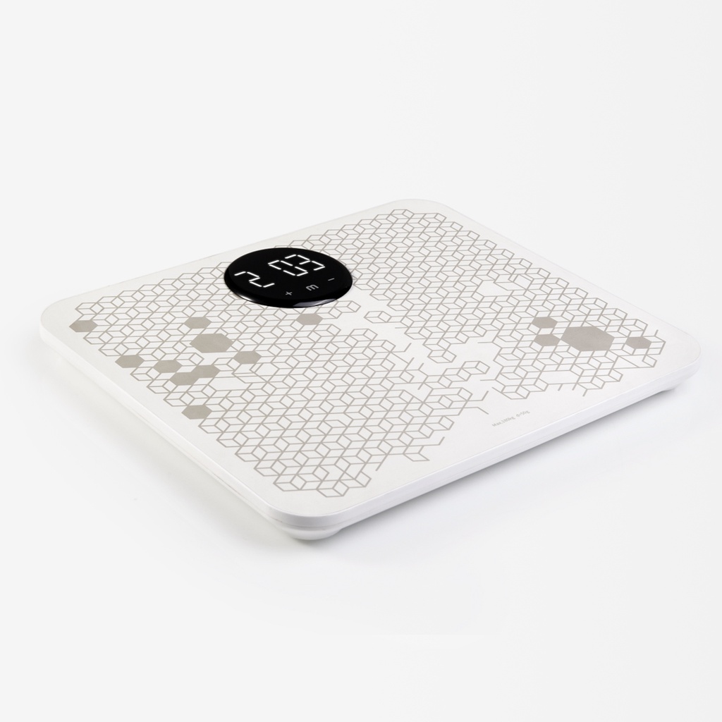 7MD Massage Scale EMS Massage 6 Modes 15 Strengths 396lbs Capacity Soft Leather Surface & LED Display |7MD2457|