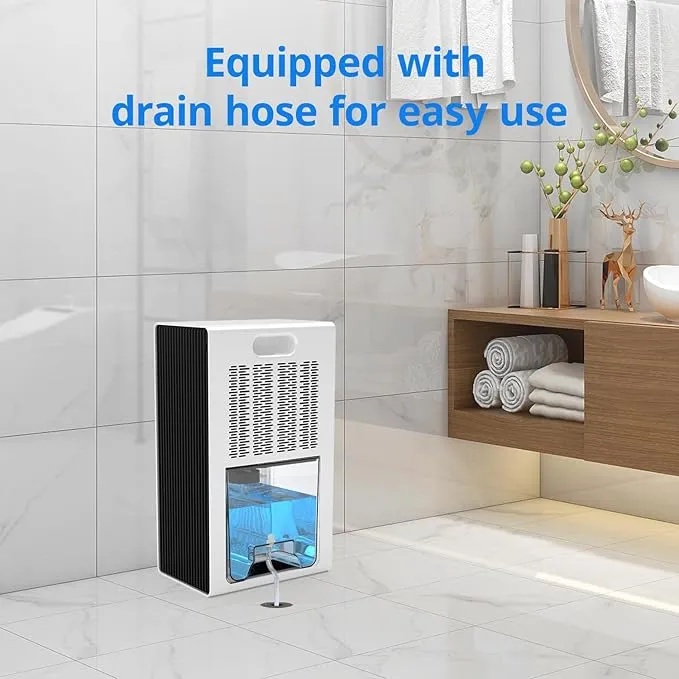 Efficient Portable Dehumidifier 0.75 Gallon Tank Auto Shut Off Odor Elimination Compact Energy Saving for Home & Offices |ZQB-201|