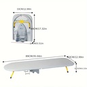 7MD Wall Mounted Folding Ironing Board Space Saving Breathable Mesh Wide Surface Integrated Iron Storage & Safety Buckle |