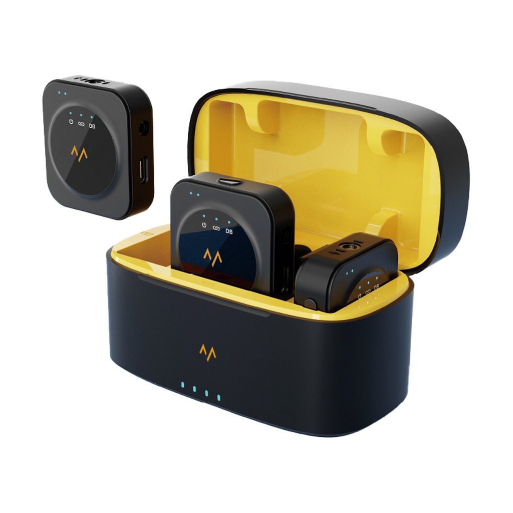 7MD Wireless Microphone Plug & Play Noise Reduction 250m Range Type C Charging for Live Shows Vlogging and Interviews