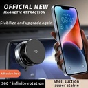 Vacuum Suction Magnetic Car Phone Holder Secure Grip One Hand Operation 360° Rotation Overcharge Protection Foreign Body Detection |K009|