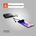 Porodo 4G LTE WiFi 6 Pocket Router High-Speed Portable Internet 10000mAh Power Bank 8 Devices Secure Connectivity |PB064||PD-PBFCH064-BK|