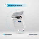 Powerology Dual Port Retractable GaN Charger 65W Fast Charging USB C & USB A Ports 3 Device Charging 75cm Retractable Cable Fireproof Design |PWC031||PWCUQC031|