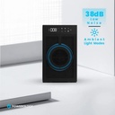 Powerology Smart Air Purifier 3 Stage HEPA Filtration PM2.5 Sensor Essential Oil Diffuser Ambient Light & 10W Wireless Charging |PAPFRBK|