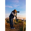 Porodo Ultra Light Aluminum Tripod 360° Rotation Telescopic Design Nano Gel Base Durable & Portable for Cameras |PD-TRPSEFE-BK|