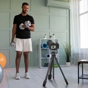 Porodo Ultra Light Aluminum Tripod 360° Rotation Telescopic Design Nano Gel Base Durable & Portable for Cameras |PD-TRPSEFE-BK|