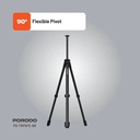 Porodo Ultra Light Aluminum Tripod 360° Rotation Telescopic Design Nano Gel Base Durable & Portable for Cameras |PD-TRPSEFE-BK|