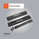 Porodo Ultra Light Aluminum Tripod 360° Rotation Telescopic Design Nano Gel Base Durable & Portable for Cameras |PD-TRPSEFE-BK|