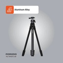 Porodo Ultra Light Aluminum Tripod 360° Rotation Telescopic Design Nano Gel Base Durable & Portable for Cameras |PD-TRPSEFE-BK|