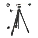 Porodo Ultra Light Aluminum Tripod 360° Rotation Telescopic Design Nano Gel Base Durable & Portable for Cameras |PD-TRPSEFE-BK|