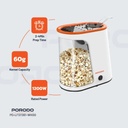 Porodo Lifestyle Air-Popped Popcorn Maker 1200W Oil Free Quick 2 to 4 Min Prep Hot Air Technology 60g Capacity |LF061||PDLFST061-WHOG|