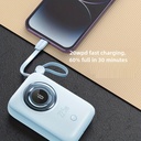 7MD 10000mAh Fast Charging Power Bank 22.5W PD20W Built in Type C & Lightning Cables LED Display Multi Device Charging |7MD2475|