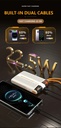 7MD 10000mAh Fast Charging Power Bank PD22.5W Built In Type C & Lightning Cables LED Display Multi Port Output |7MD2476|