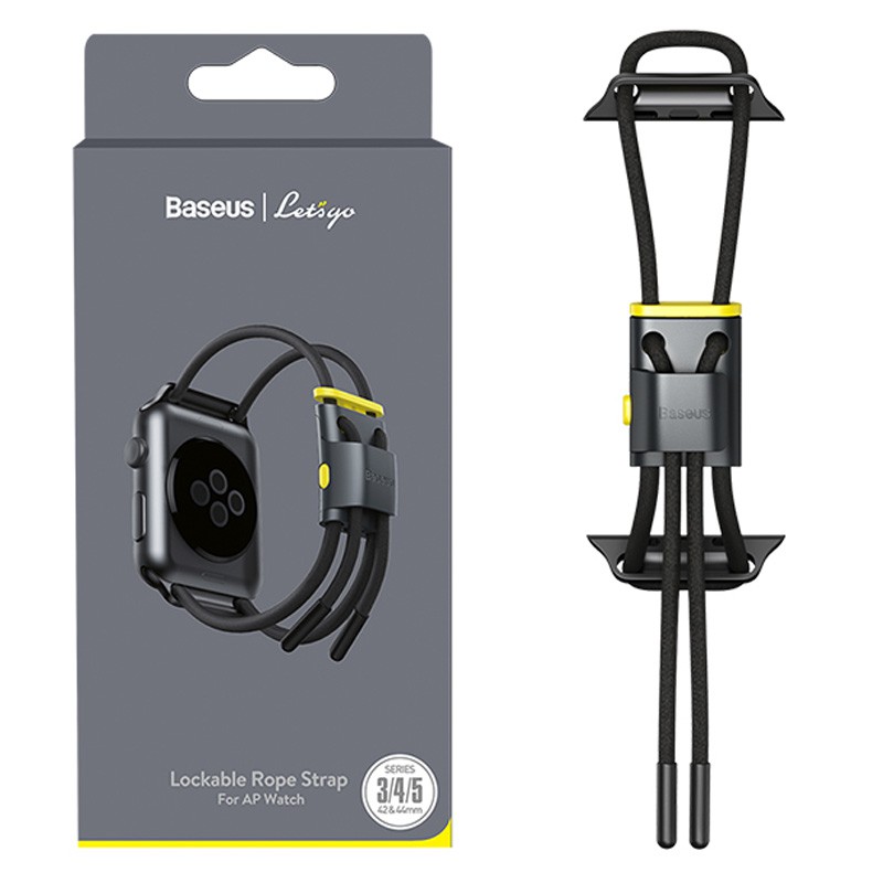 Baseus Lockable Rope Strap For Apple Watch Series 3/4/5 with Strap Storage Double Ropes Watch Strap