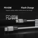 7MD PD65W Fast Charging High Power Output 1.8m Long Retractable High Speed 480Mbps Data Transfer Type C to Type C Spring Type Cable |7MD2485|