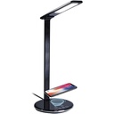 XPower 9V Wireless Charger Pad LED Desk Lamp With USB Port, Touch Control, 4 Lighting Mode, Compatible With Most Smartphones – Black