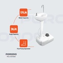 Porodo Lifestyle Portable Handwash Station 17L Water Capacity 3L Soap Tank Hands Free Foot Pump Operation |LFS049|| PD-LFST049|