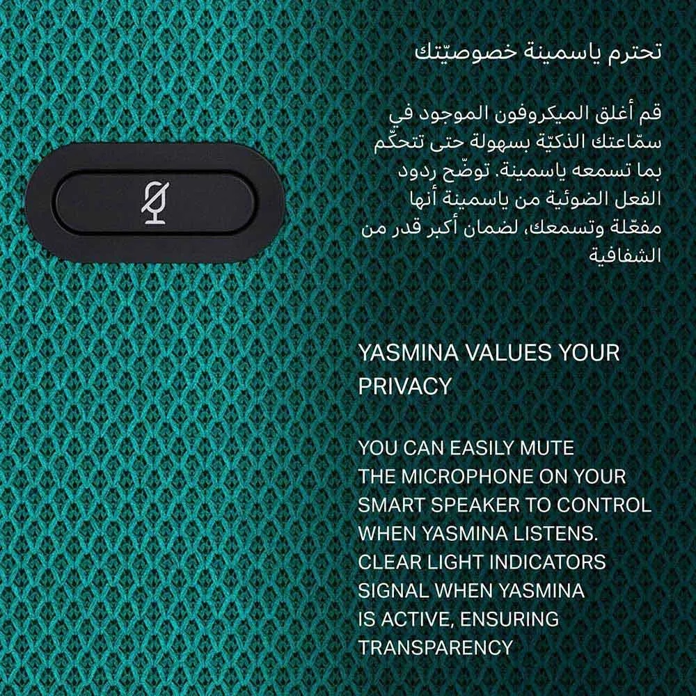 Yasmina Midi Smart Speaker with Human Like AI Assistant 24W Power 4 Microphones Immersive Surround Sound Neural Processor Wi-Fi & Zigbee Connectivity |Y-00054|