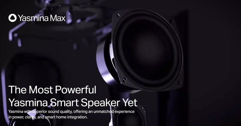 Yasmina Max Smart Speaker 65W Power 7 Microphones Dolby Audio Wi Fi Zigbee Bluetooth 5.0 Smart Home Integration and LED Lighting |Y-00053Z|