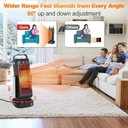 7MD Winter Heater Portable Electric PTC Heater with Adjustable Thermostat Remote Control Overheat & Tip Over Protection
