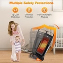 7MD Winter Heater Portable Electric PTC Heater with Adjustable Thermostat Remote Control Overheat & Tip Over Protection