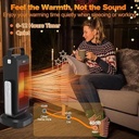 7MD Winter Heater Portable Electric PTC Heater with Adjustable Thermostat Remote Control Overheat & Tip Over Protection