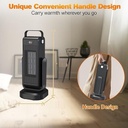 7MD Winter Heater Portable Electric PTC Heater with Adjustable Thermostat Remote Control Overheat & Tip Over Protection