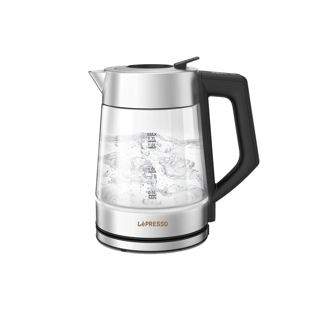 LePresso Multi Temperature Illuminated Glass Kettle 1.7L 50 to 100°C Temp Control Boil Dry Protection Keep Warm Function Quick Heating |LP008||LPCFFM0008-BK|