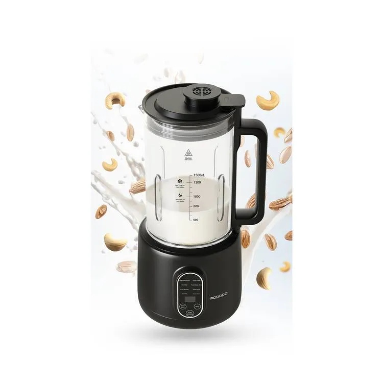 Porodo Lifestyle Nut Milk Maker 600W 1.5L Advanced Thermal Jar Auto Clean Dual Mode Blending |LFS059||PD-LFST059-BK|