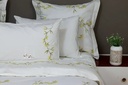 Glinens Sombola Bed Egyptian Cotton Bed Set 100% Percale 400 Thread Count Embroidered Duvet Cover Set Durable & Soft Touch Comfort