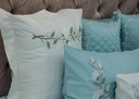Glinens Infinity Rose Egyptian Cotton Bed Set 100% Sateen 400 Thread Count Embroidered Duvet Cover Set Durable & Soft Touch Comfort