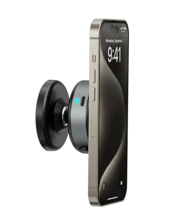7MD Vacuum Suction Phone Holder Smart Magnetic Mount Type C Charging Port Super Strong Grip Multi Scenario Use