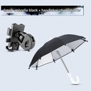 easy Mini Motorcycle Umbrella by 7MD Durable 8 Nylon Ribs Anti Reflective Phone Protection Curved Handle  Universal Phone Holder Compatibility Sunshade & Rainproof Design