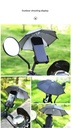 easy Mini Motorcycle Umbrella by 7MD Durable 8 Nylon Ribs Anti Reflective Phone Protection Curved Handle  Universal Phone Holder Compatibility Sunshade & Rainproof Design