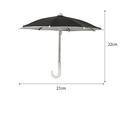 easy Mini Motorcycle Umbrella by 7MD Durable 8 Nylon Ribs Anti Reflective Phone Protection Curved Handle  Universal Phone Holder Compatibility Sunshade & Rainproof Design