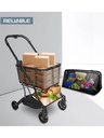 7MD Shopping Cart Foldable Heavy Duty Large Capacity 360° Rotating Wheels Portable Multi Purpose Dolly |FSC-5535B|