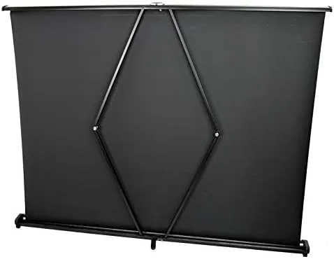 Portable Floor Standing Projection Screen Quick Setup Air Pressure Spring Aluminum Case Lightweight & Durable