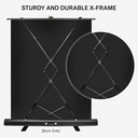 Portable Floor Standing Projection Screen Quick Setup Air Pressure Spring Aluminum Case Lightweight & Durable