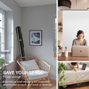 Portable Floor Standing Projection Screen Quick Setup Air Pressure Spring Aluminum Case Lightweight & Durable
