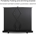 Portable Floor Standing Projection Screen Quick Setup Air Pressure Spring Aluminum Case Lightweight & Durable
