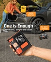 7MD Multifunctional Tire Inflator Jump Starter Strong Inflation Emergency Power Supply USB A Charging Digital Display 8800mAh/12000mAh Capacity 150PSI Max Pressure