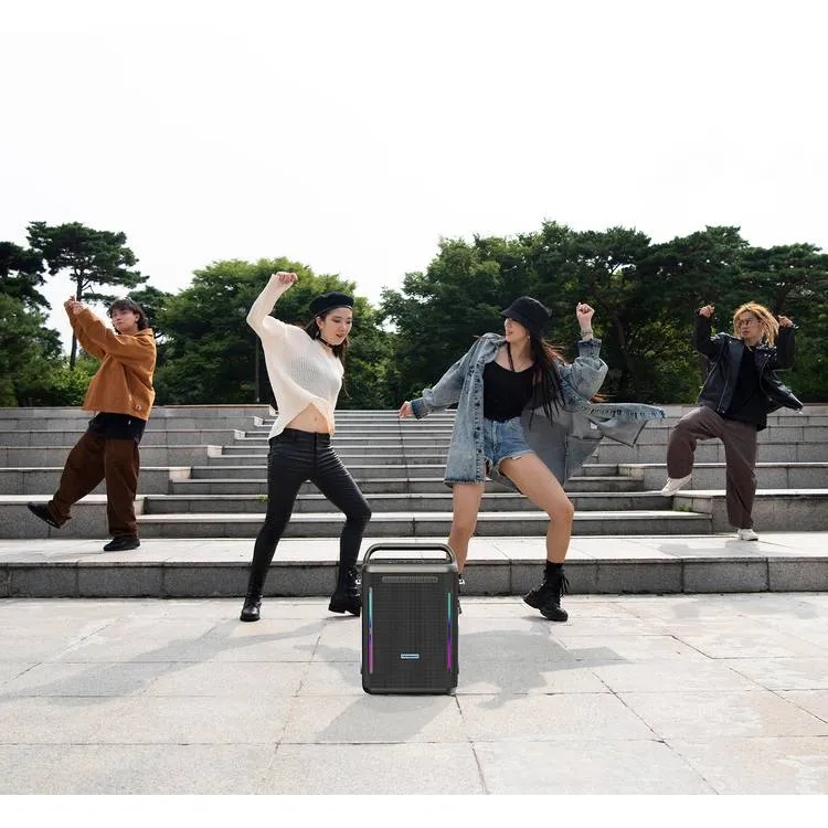 Powerology Karaoke Party Speaker 250W RMS Bluetooth 5.3 Wireless Mic 20H Playtime PD 65W Fast Charging Flashlight |PW013||PWLAU013|