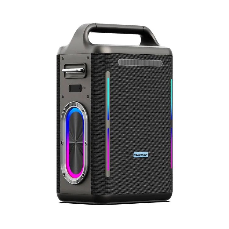 Powerology Karaoke Party Speaker 250W RMS Bluetooth 5.3 Wireless Mic 20H Playtime PD 65W Fast Charging Flashlight |PW013||PWLAU013|
