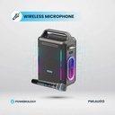 Powerology Karaoke Party Speaker 250W RMS Bluetooth 5.3 Wireless Mic 20H Playtime PD 65W Fast Charging Flashlight |PW013||PWLAU013|