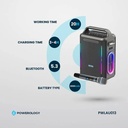 Powerology Karaoke Party Speaker 250W RMS Bluetooth 5.3 Wireless Mic 20H Playtime PD 65W Fast Charging Flashlight |PW013||PWLAU013|