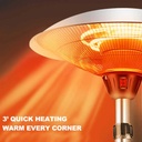 7MD Infrared Heater Instant Heating IP44 Waterproof Safe Energy Efficient Indoor & Outdoor Use