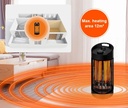 7MD Small Heater 120°/360° Oscillation 2 Heat Levels Infrared Carbon Fiber Tubes High Efficiency 1.8M Power Cord |7MD-55|